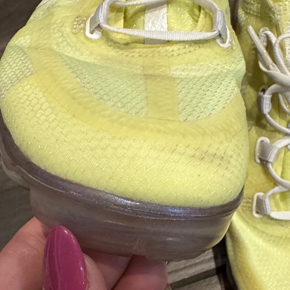 Nike Women's Vapormax Yellow Sneakers - Picture 4 of 14